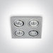 LED Spotlight Aluminium Rectangular Warm White LED 4x45lm Natural Aluminium One Light SKU:51401AL/W/35 - Toplightco