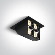 LED Spotlight Black Rectangular Warm White LED built in 1280lm 16W Die Cast One Light SKU:51406B/B/W - Toplightco
