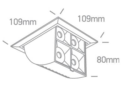 LED Spotlight Black Rectangular Warm White LED built in 1280lm 16W Die Cast One Light SKU:51406B/B/W - Toplightco