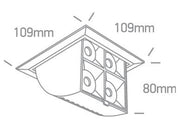LED Spotlight White Rectangular Warm White LED built in 1280lm 16W Die Cast One Light SKU:51406B/W/W - Toplightco