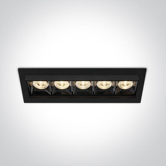 LED Spotlight Black Rectangular Warm White LED built in 1600lm 20W Die Cast One Light SKU:51506B/B/W - Toplightco