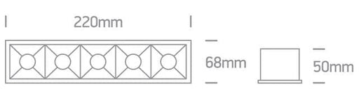 LED Spotlight White Rectangular Warm White LED built in 1600lm 20W Die Cast One Light SKU:51506B/W/W - Toplightco