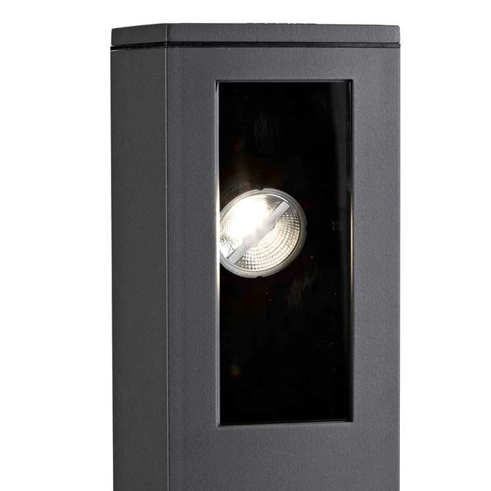 LEDS-C4 Outdoor bollard light ip66 way 600mm gu10 50w urban grey 55-9682-Z5-37 - Toplightco