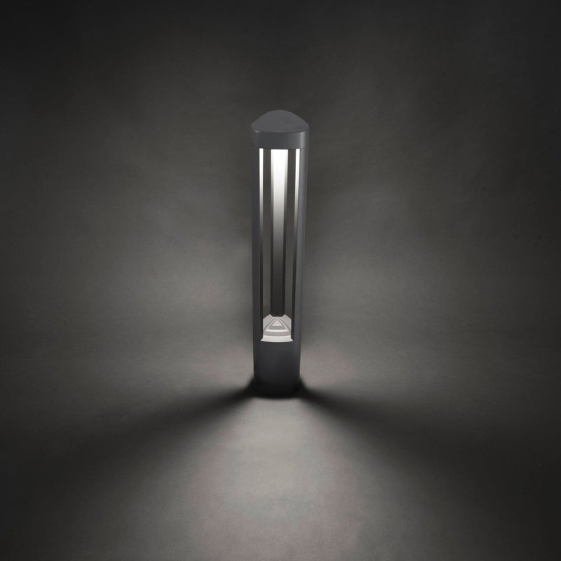 LEDS-C4 Outdoor bollard light ip54 helion led 9w 3000k urban grey 399lm 55-9721-Z5-M1 - Toplightco