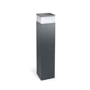 LEDS-C4 Outdoor bollard light ip65 cubik led 650mm led 15w 3000k urban grey 833lm 55-9938-Z5-CL - Toplightco