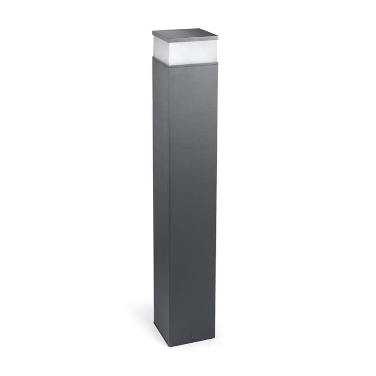 LEDS-C4 Outdoor bollard light ip65 cubik led 1000mm led 15w 3000k urban grey 833lm 55-9939-Z5-CL - Toplightco