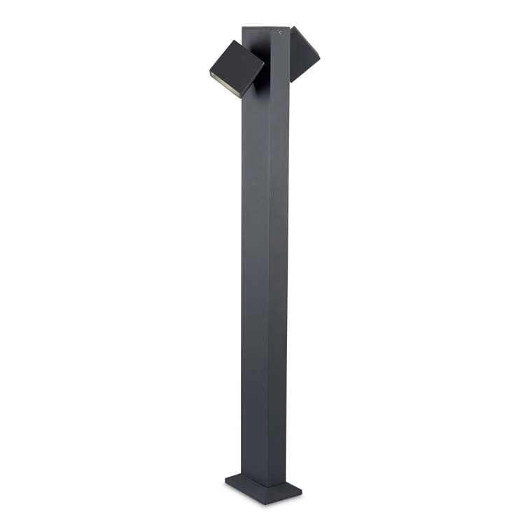 LEDS-C4 Outdoor bollard light ip65 cubus bollard led 22w 3000k urban grey 1031lm 55-9944-Z5-CL - Toplightco