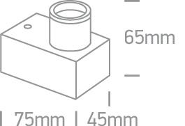 Wall & Ceiling Light Aluminium Rectangular Blue LED built in 1W Natural Aluminium One Light SKU:60008A/AL/BL - Toplightco