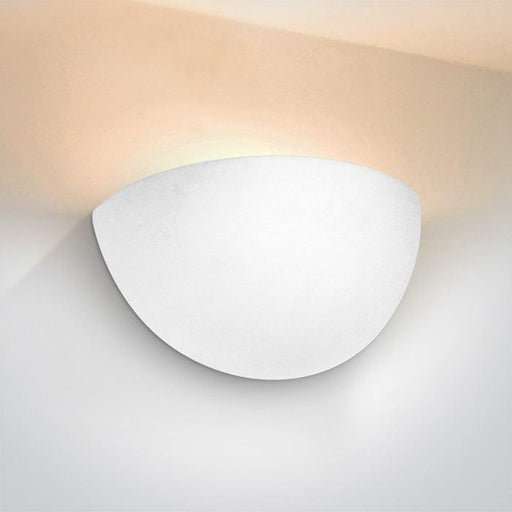 White 20W E27 wall gypsum decorative light, IP20.

 

 One Light SKU:60038