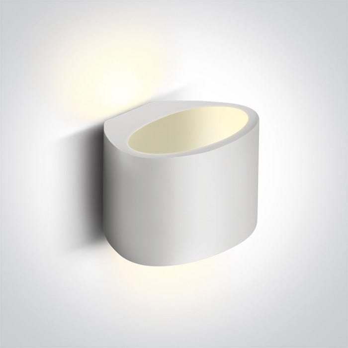 White 40W G9 wall gypsum decorative light, IP20.

 

 One Light SKU:60042