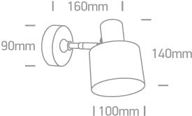 Brushed Brass Wall Light 10w E27 100-240v - Toplightco