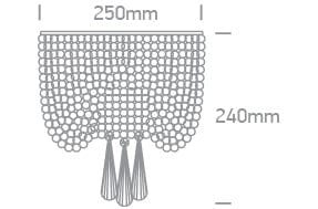 Chrome Classic Wall Decorative 2xG9 lamps fitting. One Light SKU:60162