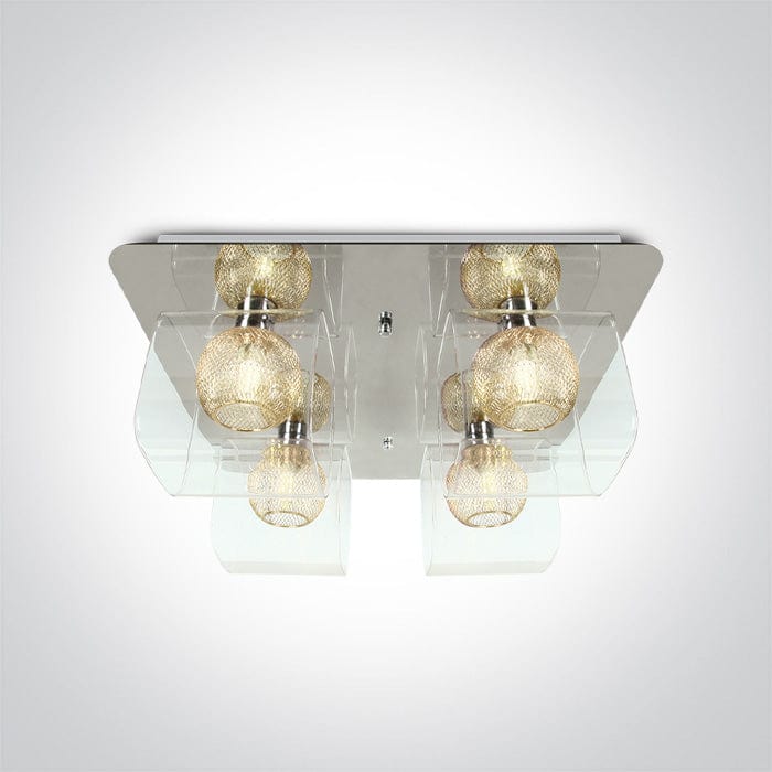 Chrome Decorative G9 Ceiling light.
 One Light SKU:60178B/C