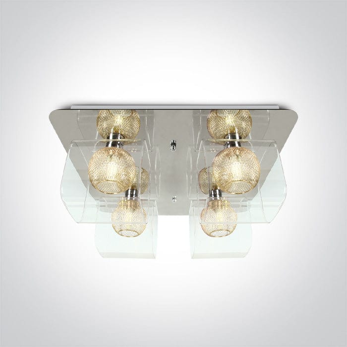 Chrome Decorative G9 Ceiling light.
 One Light SKU:60178B/C