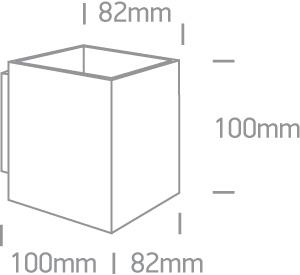 Wall & Ceiling Light Black Rectangular Replaceable lamp 30W Aluminium One Light SKU:6017A/B - Toplightco