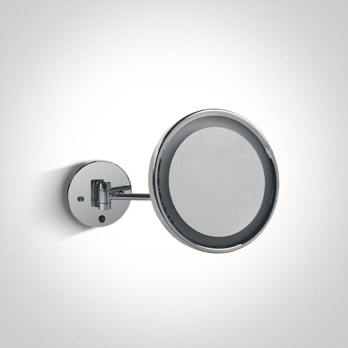 Bathroom Light Chrome Circular Cool White LED built in 490lm 7W Die Cast One Light SKU:60204/C - Toplightco