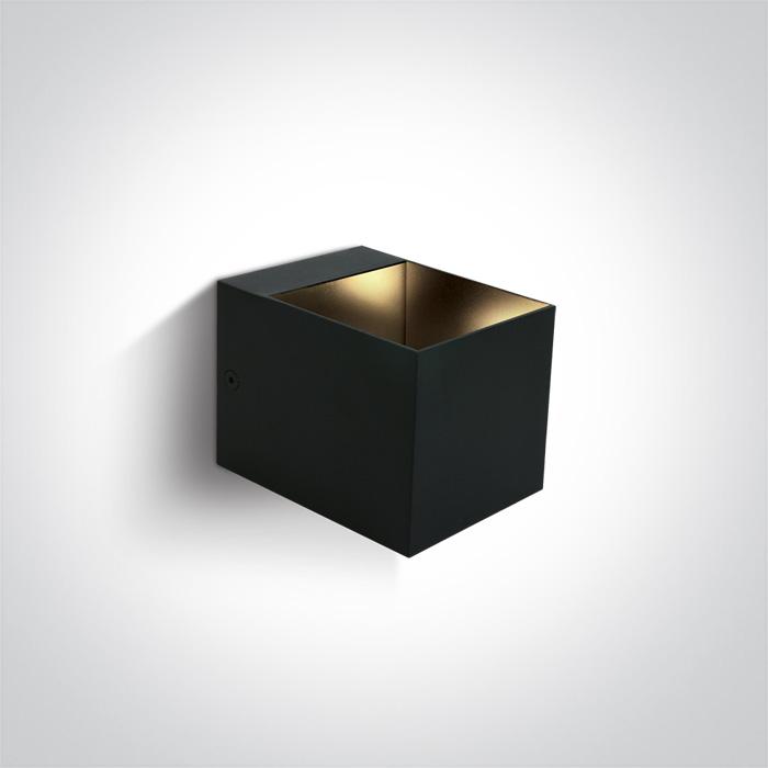 Wall & Ceiling Light Black Rectangular Replaceable lamp 30W Aluminium One Light SKU:6030/B - Toplightco