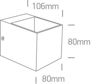 Wall & Ceiling Light Black Rectangular Replaceable lamp 30W Aluminium One Light SKU:6030/B - Toplightco