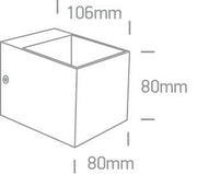 Wall & Ceiling Light White Rectangular Replaceable lamp 30W Aluminium One Light SKU:6030/W - Toplightco