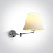 Wall Light Brushed Chrome Circular Replaceable lamp 40W Metal One Light SKU:61046/MC - Toplightco