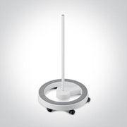 Floor Light White Circular Plastic One Light SKU:61066T - Toplightco