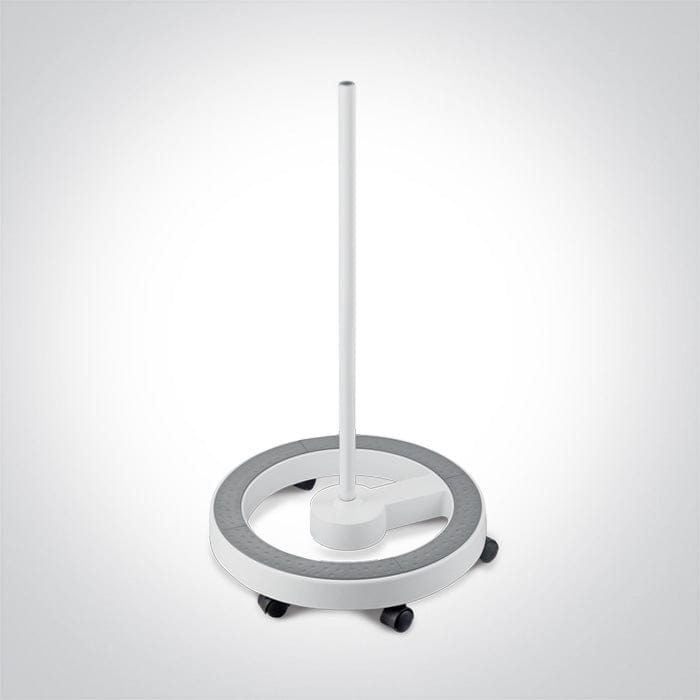 Floor Light White Circular Plastic One Light SKU:61066T - Toplightco
