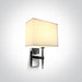 Wall Light Chrome Rectangular Replaceable lamp 40W Metal One Light SKU:61078/C - Toplightco