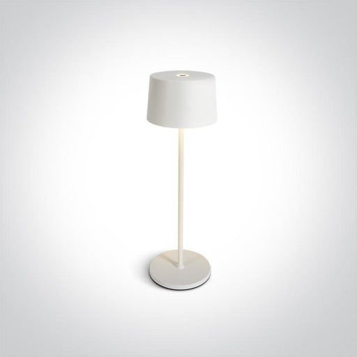 Table Light White Circular Warm White LED Dimmable Outdoor LED built in 200lm 3,3W Die Cast One Light SKU:61082A/W - Toplightco