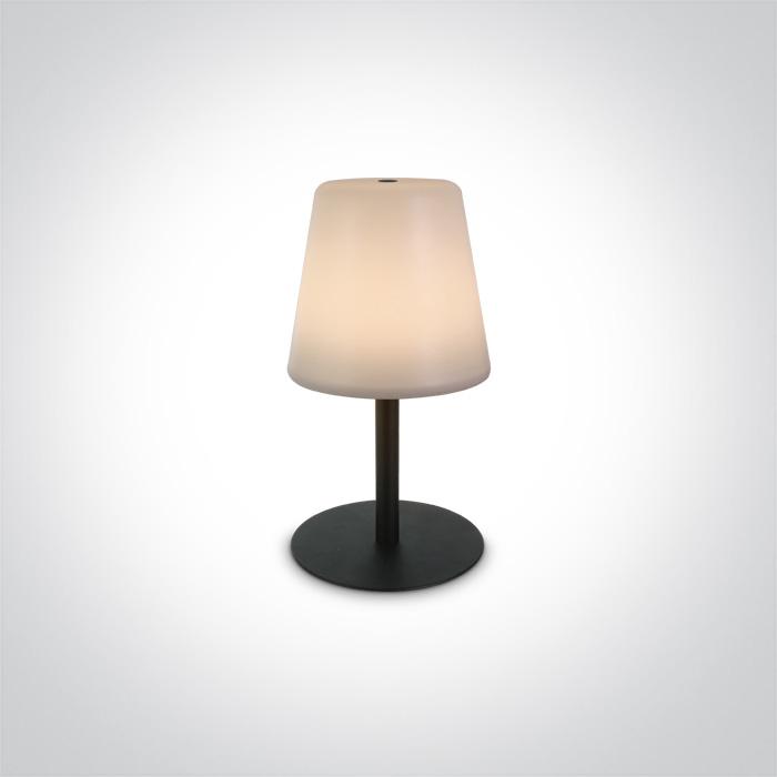 Table Light Black Circular Warm White LED Dimmable Outdoor LED built in 80lm 2W Metal One Light SKU:61084/B - Toplightco