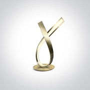 Table Light Brass Circular Warm White LED built in 550lm 10W Aluminium + Steel One Light SKU:61086/BS - Toplightco