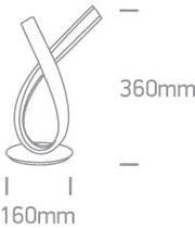 Table Light Black Circular Warm White LED built in 550lm 10W Aluminium + Steel One Light SKU:61086/B - Toplightco