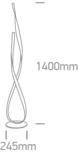 Sand Black Led Floor Lamp 29w Warm White Ip20 230v - Toplightco