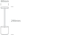 White Rechargeable 3-step dimmable table lamp suitable for indoor/outdoor use, IP54.

Charging time 2,5Hrs

Working time 8Hrs (100%)

1x4000mAh lithium battery

 

 One Light SKU:61100/W