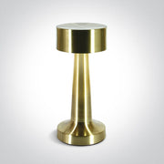 Brushed Brass Rechargeable 3-step dimmable table lamp suitable for indoor/outdoor use, IP54.

Charging time 2,5Hrs

Working time 8Hrs (100%)

1x2000mAh lithium battery

 

 One Light SKU:61102/BBS