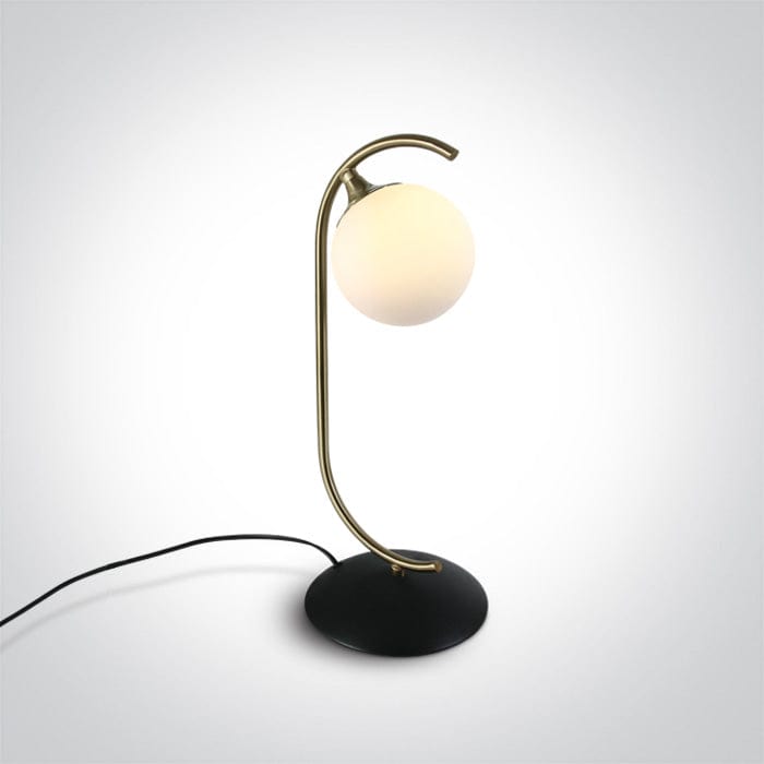 Table Light Brushed Brass Circular Replaceable lamp 9W Steel One Light SKU:61116/BBS - Toplightco