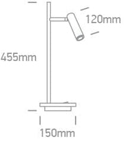 Table Light White Circular Warm White LED built in 510lm 3W + 6W Metal + Aluminium One Light SKU:61132A/W/W - Toplightco
