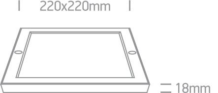 Ceiling Light White Rectangular Warm White LED built in 1400lm 18W Aluminium One Light SKU:62018AF/W/W - Toplightco