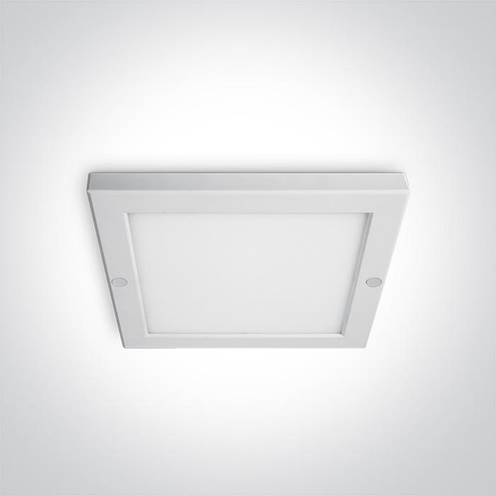 Ceiling Light White Rectangular Warm White LED built in 1400lm 18W Aluminium One Light SKU:62018AF/W/W - Toplightco
