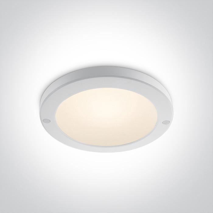 Ceiling Light White Circular Warm White LED built in 1400lm 18W Aluminium One Light SKU:62018F/W/W - Toplightco