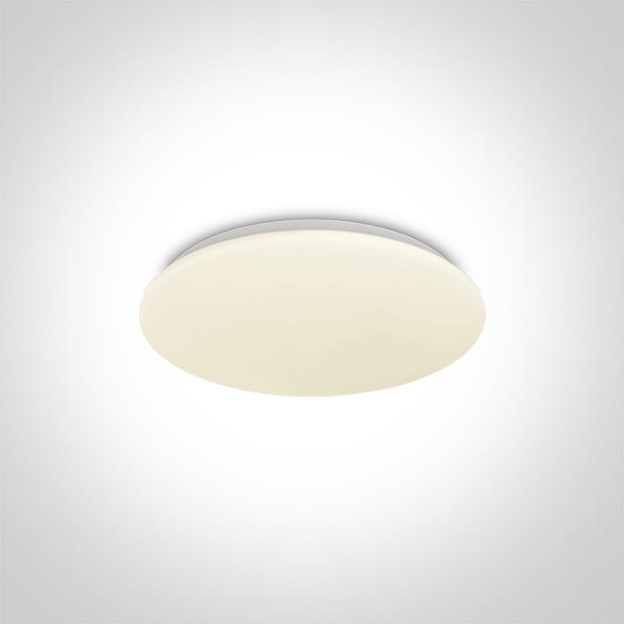 Ceiling Light White Circular Warm White LED built in 1050lm 15W Metal One Light SKU:62026A/W - Toplightco