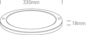 Ceiling Light White Circular Warm White LED built in 2300lm 30W Aluminium One Light SKU:62030F/W/W - Toplightco