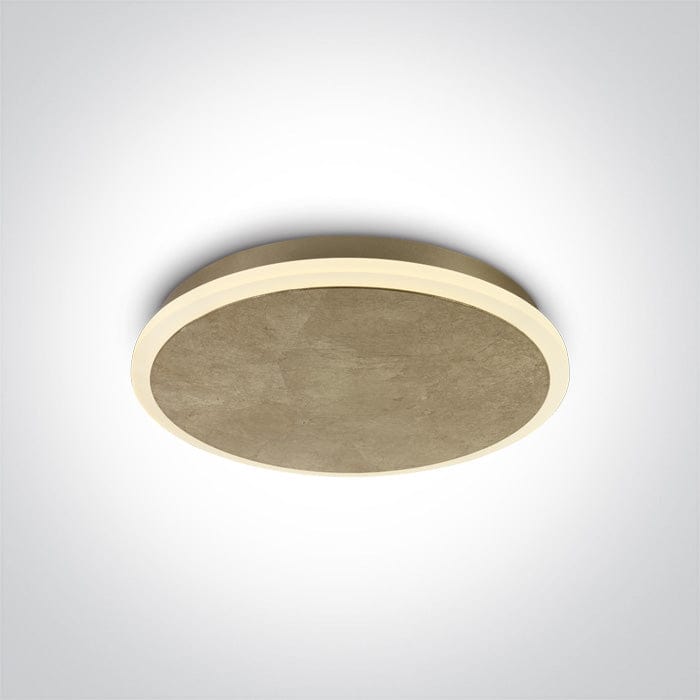 Ceiling Light Brass Circular Warm White LED built in 960lm 12W Aluminium One Light SKU:62112/BS/W - Toplightco