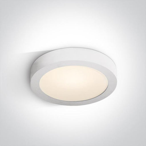 Ceiling Light White Circular Warm White LED built in 1006lm 16W Die Cast One Light SKU:62115F/W/W - Toplightco