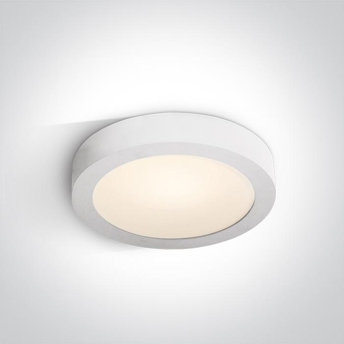 Ceiling Light White Circular Warm White LED built in 1006lm 16W Die Cast One Light SKU:62115F/W/W - Toplightco