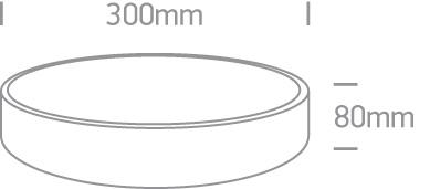 Ceiling Light White Circular Warm White LED built in 1300lm 20W Metal One Light SKU:62118D/W/W - Toplightco