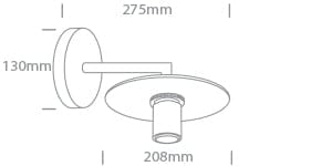 Brushed Brass E27 Decorative wall fitting, IP20.

 

 One Light SKU:62120A/BBS