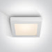 Ceiling Light White Rectangular Warm White LED built in 1490lm 22W Die Cast One Light SKU:62122F/W/W - Toplightco