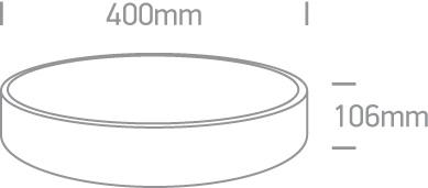 Ceiling Light White Circular Cool White LED built in 1600lm 25W Metal One Light SKU:62125D/W/C - Toplightco