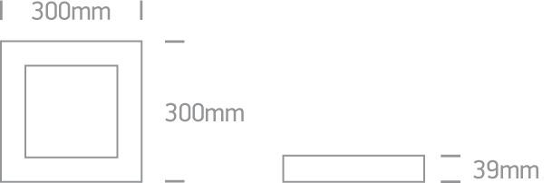 Ceiling Light White Rectangular Warm White LED built in 1957lm 30W Die Cast One Light SKU:62130AF/W/W - Toplightco