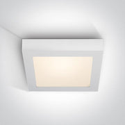 Ceiling Light White Rectangular Warm White LED built in 1957lm 30W Die Cast One Light SKU:62130AF/W/W - Toplightco